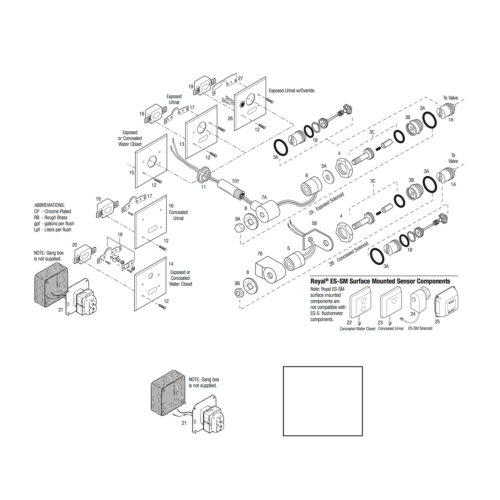 Line Drawing for Optima® Sensor & Solenoids