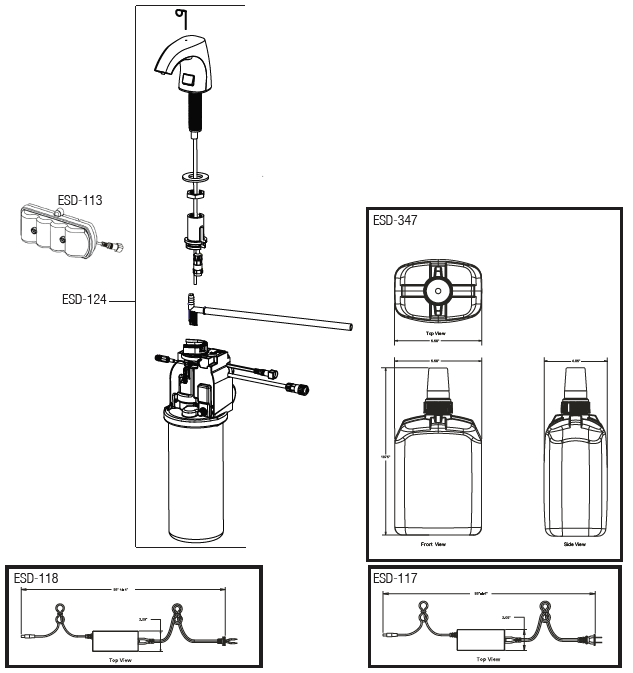 Line Drawing for ESD-360 Top-Fill